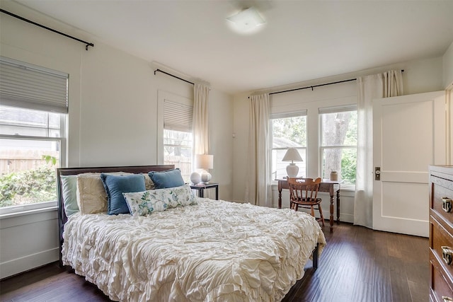 4711 Birchman Ave, Fort Worth, TX 76107 - bedroom with dark wood-style flooring