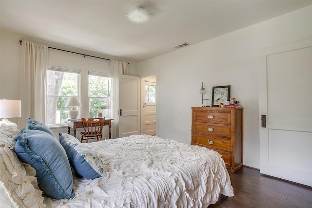 4711 Birchman Ave, Fort Worth, TX 76107 - bedroom with dark wood-type flooring