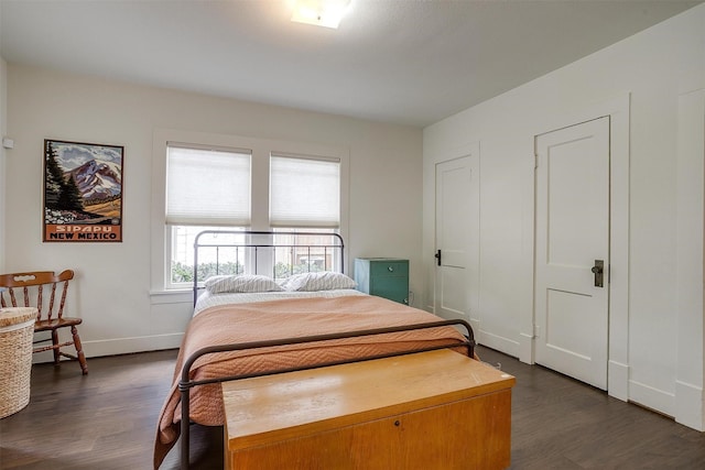4711 Birchman Ave, Fort Worth, TX 76107 - bedroom with dark wood finished floors