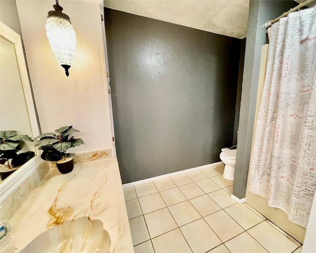101 Branch St, Pittsburg, TX 75686 - full bath with tile patterned flooring, vanity, and curtained shower