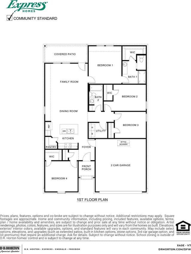 441 Drake Dr, Ferris, TX 75125 - view of floor plan / room layout