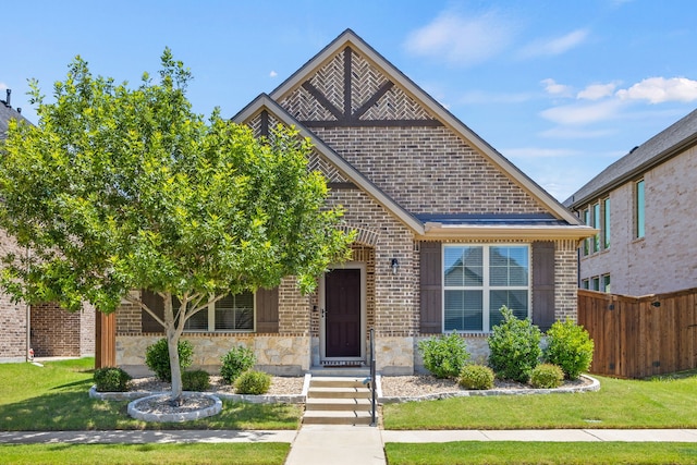2025 Meliana Dr, Little Elm, TX 75068 - view of front facade with brick siding and stone siding
