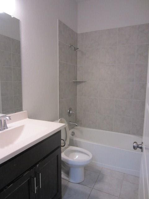 1813 Terrace Way, Argyle, TX 76226 - bathroom featuring vanity, shower / bath combination, and tile patterned flooring