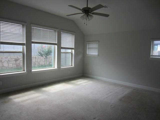 1813 Terrace Way, Argyle, TX 76226 - carpeted spare room featuring lofted ceiling and a ceiling fan