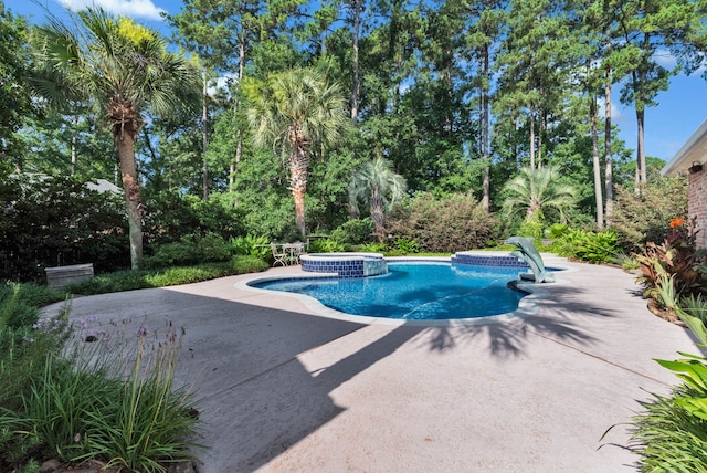 9664 Norris Ferry Rd, Shreveport, LA 71106 - view of pool with a patio area and a pool with connected hot tub