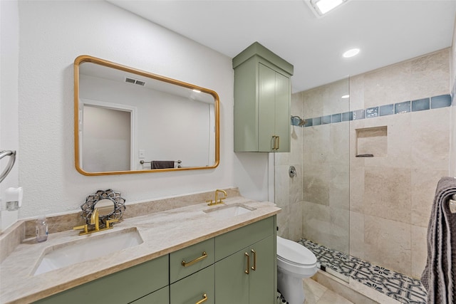 12211 Quincy Ln, Dallas, TX 75230 - bathroom with double vanity and a tile shower