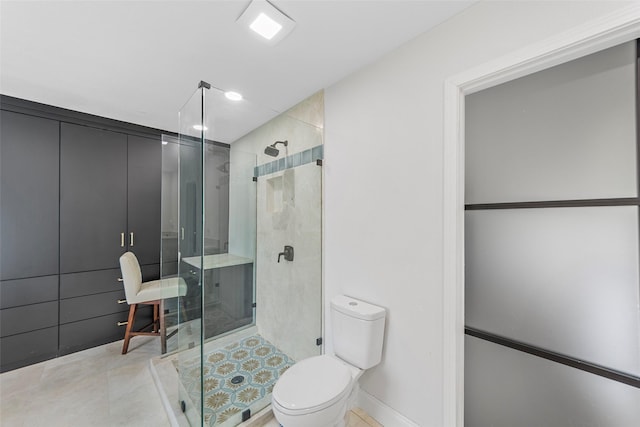 12211 Quincy Ln, Dallas, TX 75230 - bathroom featuring a stall shower and tile patterned flooring