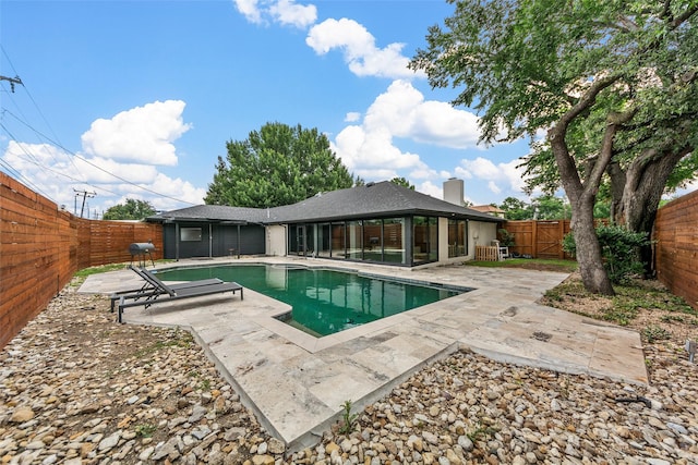 12211 Quincy Ln, Dallas, TX 75230 - view of pool with a patio area and a fenced backyard