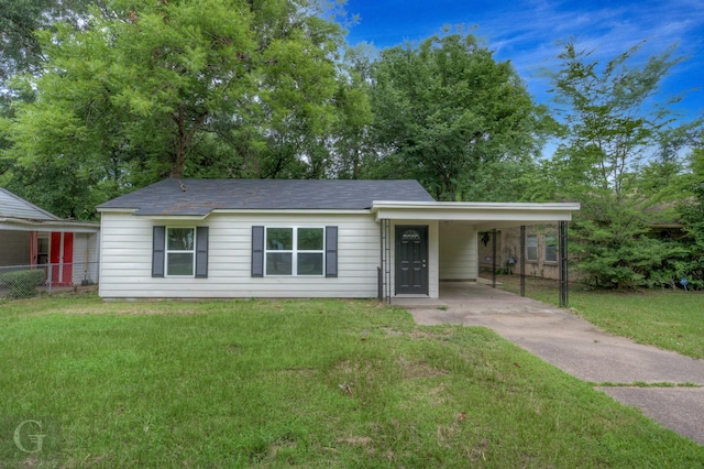 6312 Canal Blvd, Shreveport, LA 71108 - ranch-style home with concrete driveway and a carport