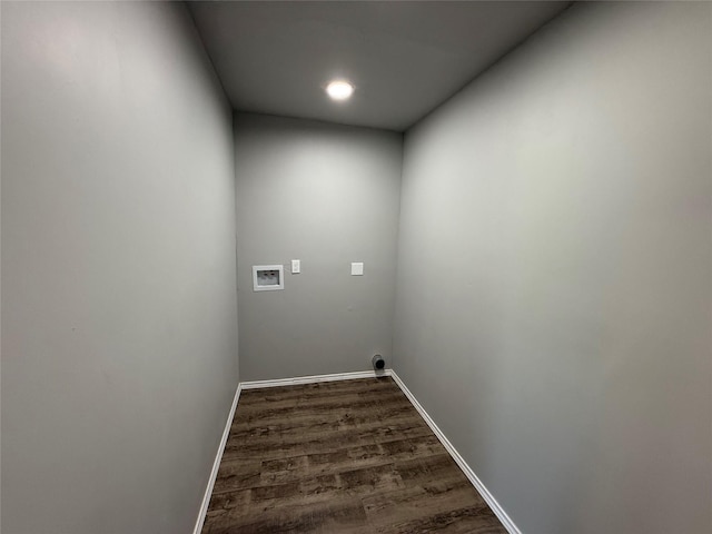 5506 Urbanview St, Sansom Park, TX 76114 - laundry area with washer hookup and dark wood-type flooring