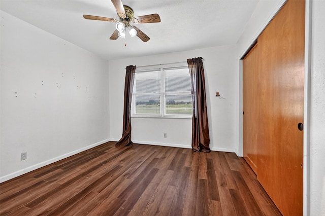 12906 Fm 902, Dorchester, TX 75459 - unfurnished bedroom featuring wood finished floors, a closet, and a ceiling fan