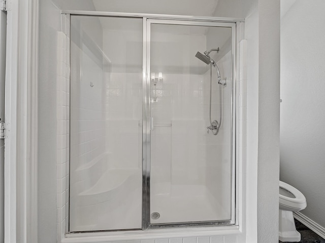 8705 Autumn Creek Trl, Fort Worth, TX 76134 - bathroom with toilet and a shower stall