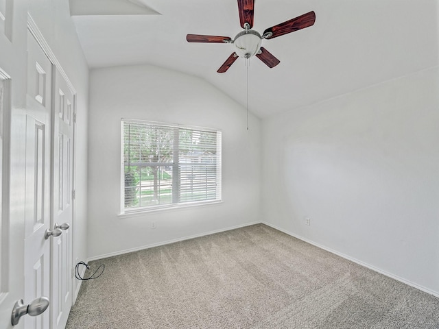 8705 Autumn Creek Trl, Fort Worth, TX 76134 - unfurnished bedroom with lofted ceiling, carpet, and a ceiling fan