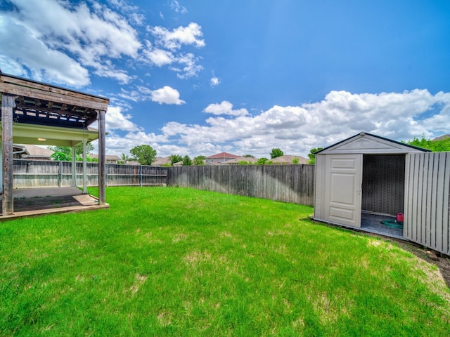 8705 Autumn Creek Trl, Fort Worth, TX 76134 - fenced backyard with a storage shed