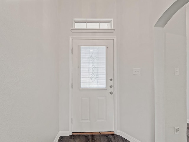 8705 Autumn Creek Trl, Fort Worth, TX 76134 - entryway with baseboards and dark wood finished floors