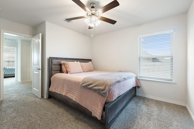 18137 Lakefront Ct, Forney, TX 75126 - bedroom with carpet floors and a ceiling fan
