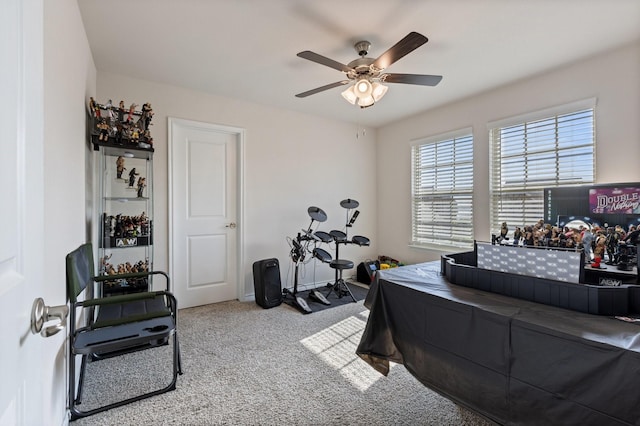 18137 Lakefront Ct, Forney, TX 75126 - bedroom featuring carpet flooring and a ceiling fan