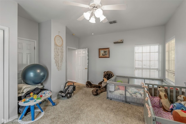 118 Otto Ln, Shreveport, LA 71105 - carpeted living room featuring ceiling fan and baseboards