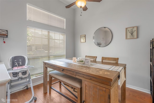 118 Otto Ln, Shreveport, LA 71105 - dining room with ceiling fan and light wood-style flooring