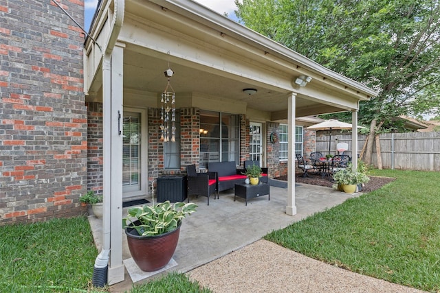 6737 Oliver Dr, North Richland Hills, TX 76180 - view of patio with an outdoor hangout area