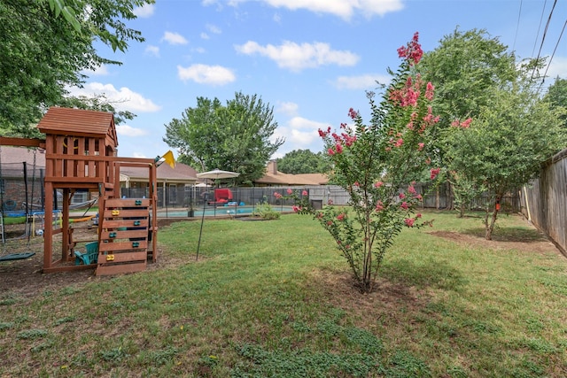 6737 Oliver Dr, North Richland Hills, TX 76180 - fenced backyard featuring a playground