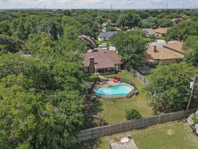 6737 Oliver Dr, North Richland Hills, TX 76180 - aerial perspective of suburban area with a pool area