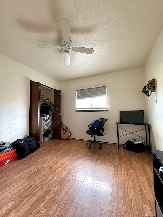 1125 Siebold Ct, Mesquite, TX 75150 - misc room with wood finished floors and ceiling fan