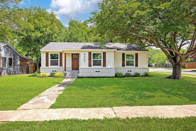 2267 Tealford Dr, Dallas, TX 75228 - view of front of house with crawl space and a shingled roof