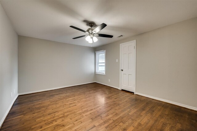 4053 Winfield Ave, Fort Worth, TX 76109 - unfurnished room with dark wood finished floors and ceiling fan