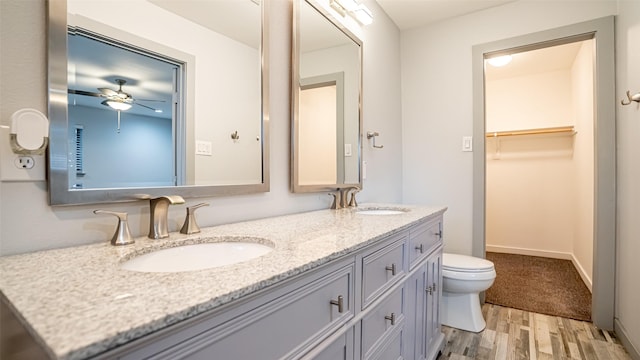 1031 Oak Hurst Dr, Grapevine, TX 76051 - bathroom with wood finished floors and double vanity