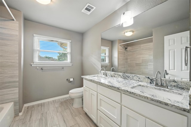 1208 Homestead St, Flower Mound, TX 75028 - full bath featuring double vanity and bathing tub / shower combination
