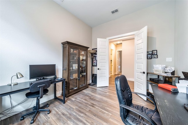 3604 Chapman Cir, Rowlett, TX 75089 - office featuring light wood-style flooring and baseboards