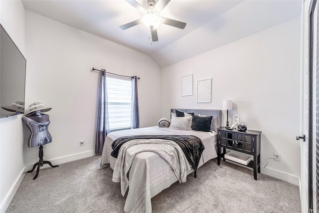 3604 Chapman Cir, Rowlett, TX 75089 - carpeted bedroom featuring vaulted ceiling and ceiling fan