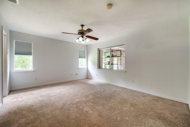 4645 Pecan Place Dr, Mckinney, TX 75071 - empty room with light colored carpet, ceiling fan, and a smoke detector