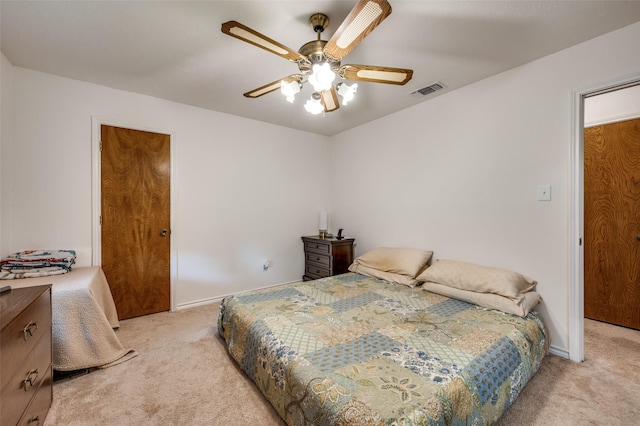 4645 Pecan Place Dr, Mckinney, TX 75071 - bedroom with light carpet and a ceiling fan