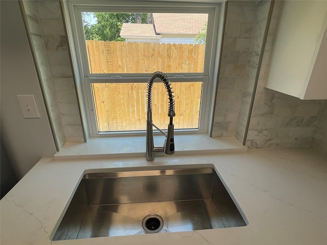 629 Kimbrough St, White Settlement, TX 76108 - kitchen view of a sink and stone countertops