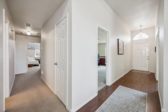 4003 Randall Ln, Carrollton, TX 75007 - hall featuring wood finished floors and baseboards
