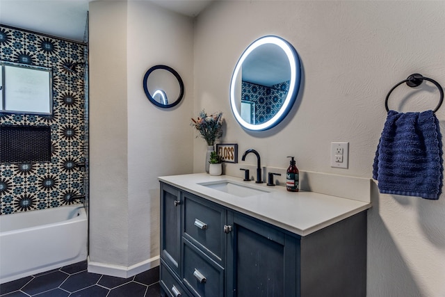 4105 Micki Lynn Ave, Fort Worth, TX 76107 - bathroom with tile patterned floors and vanity
