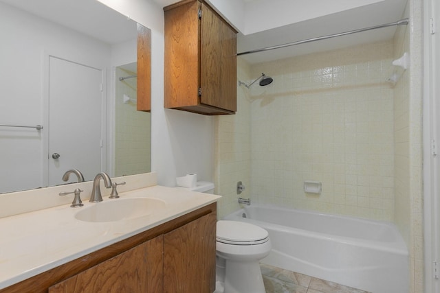 1705 Yorkshire Dr, Richardson, TX 75082 - bathroom featuring vanity,  shower combination, and tile patterned floors