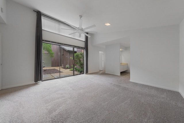 1705 Yorkshire Dr, Richardson, TX 75082 - carpeted spare room featuring a ceiling fan and baseboards