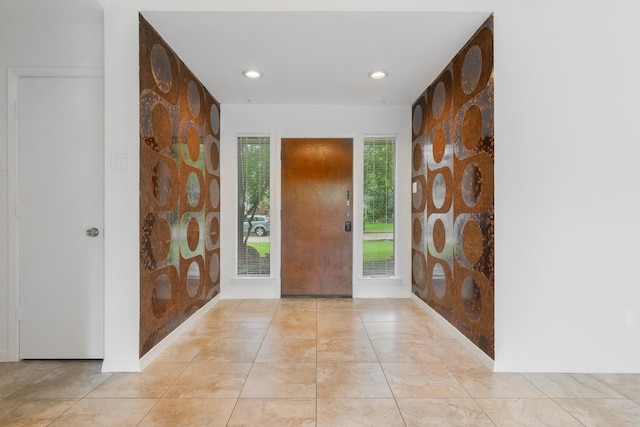 1705 Yorkshire Dr, Richardson, TX 75082 - foyer with recessed lighting and baseboards