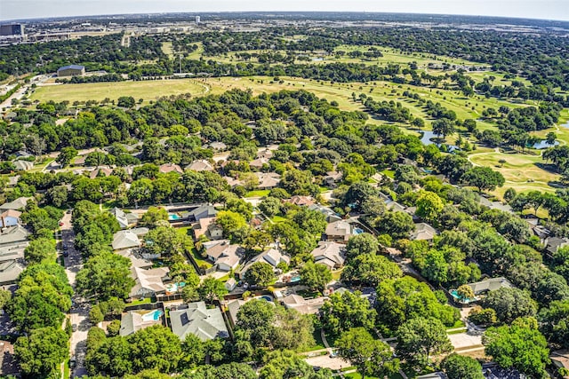 1705 Yorkshire Dr, Richardson, TX 75082 - aerial perspective of suburban area featuring a nearby body of water and a golf course