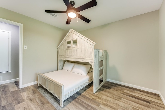 738 Campground Rd, Sherman, TX 75090 - bedroom featuring light wood-type flooring and ceiling fan