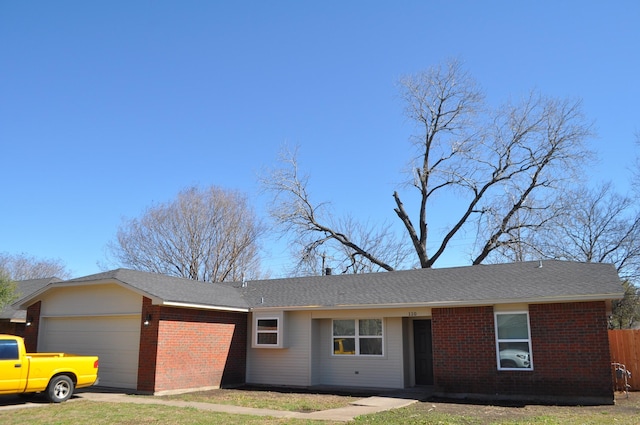 110 Myrtle Ave, Waxahachie, TX 75165 - ranch-style house featuring an attached garage and brick siding