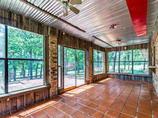 5403 Oakridge Rd, Joshua, TX 76058 - unfurnished sunroom featuring ceiling fan and plenty of natural light
