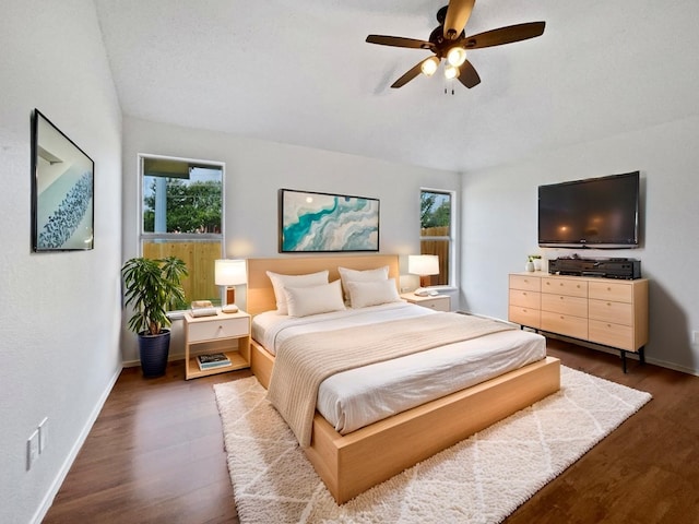 6020 Maple Leaf Dr, Arlington, TX 76017 - bedroom featuring wood finished floors and a ceiling fan
