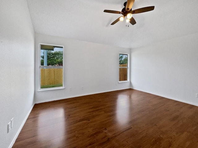 6020 Maple Leaf Dr, Arlington, TX 76017 - spare room with healthy amount of natural light, a ceiling fan, and wood finished floors