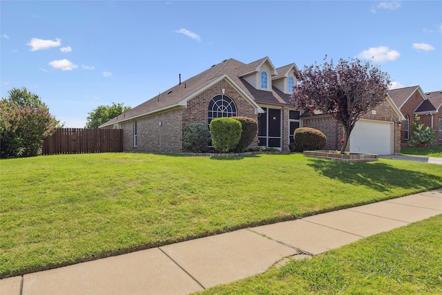 7807 Raton Ridge Ln, Arlington, TX 76002 - view of front of property with brick siding, driveway, a garage, and a shingled roof