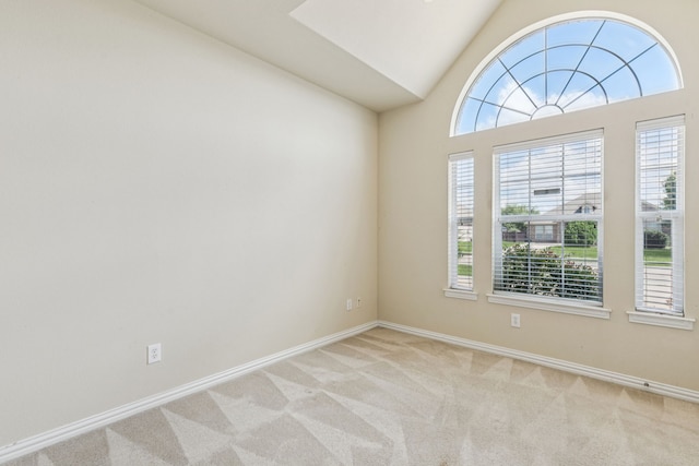 6602 Orange Blossom Dr, Midlothian, TX 76065 - empty room with light colored carpet and high vaulted ceiling