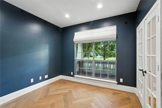 2705 Jackson Dr, Melissa, TX 75454 - spare room with recessed lighting and french doors